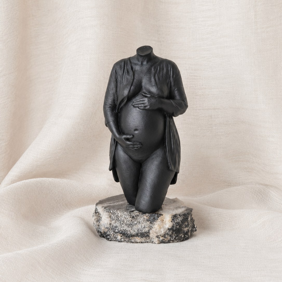 Zwart Zwangerschapsbeeld - The Baby Conceptstore
